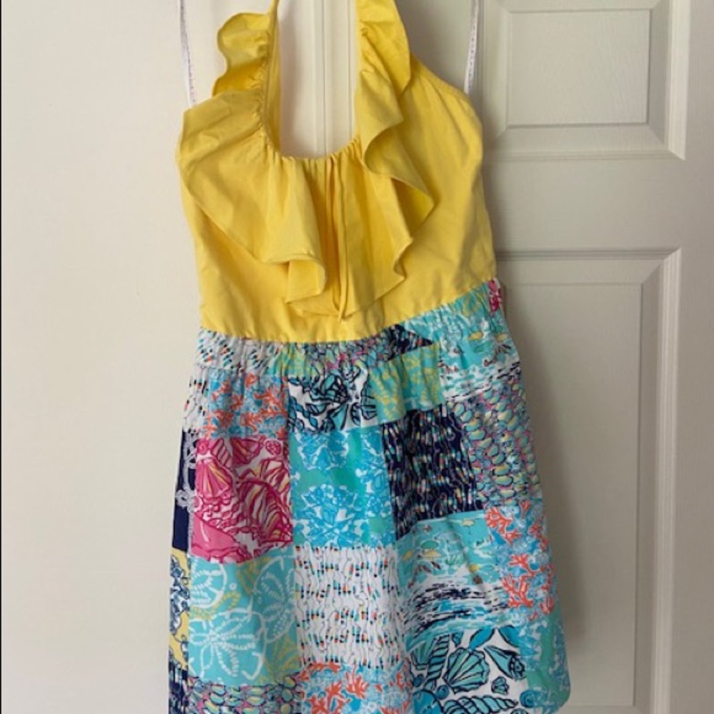 Lilly Pulitzer Halter Patchwork Sundress Size 10